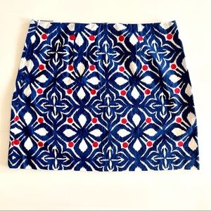 Vineyard Vines Skirt 6 Whale Tail Blue White Red